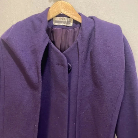 Leslie Fay vintage woman’s purple wool coat - Picture 7 of 11
